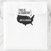 Dit is een land, geen kerk ronde sticker (Tas)
