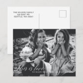 Dit is een liefde Eenvoudige Script Photo-Valentij Briefkaart (Voorkant / Achterkant)