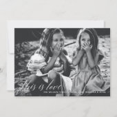 Dit is een liefde Eenvoudige Script Photo-Valentij Feestdagenkaart (Voorkant)