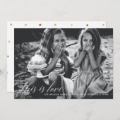 Dit is een liefde Eenvoudige Script Photo-Valentij Feestdagenkaart (Voorkant / Achterkant)