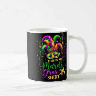 Dit is een mardi gras-shirt grappige outfit mannen koffiemok