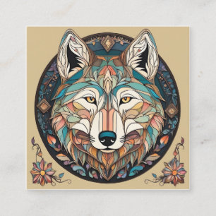 Dit is een met de hand getekende illustratie van e vierkante visitekaartje