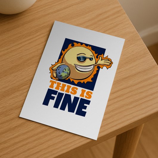 Dit is een mooie Cartoon voor de opwarming van de Briefkaart