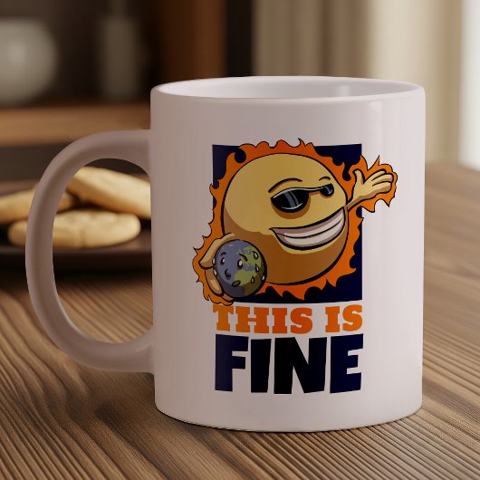 Dit is een mooie Cartoon voor de opwarming van de Grote Koffiekop