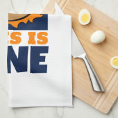 Dit is een mooie Cartoon voor de opwarming van de  Theedoek (Quarter Fold)