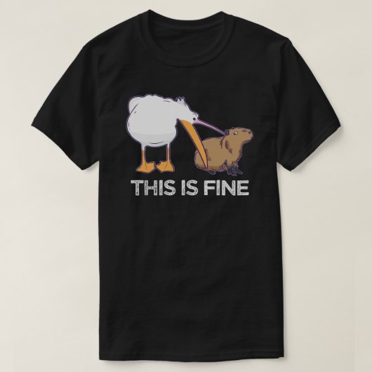 Dit is een mooie Meme grappige Capybara dog Pelica T-shirt (Design voorkant)