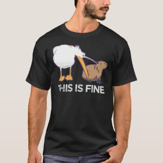 Dit is een mooie Meme grappige Capybara dog Pelica T-shirt