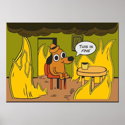 Dit is een mooie mueme hond poster (Voorkant)