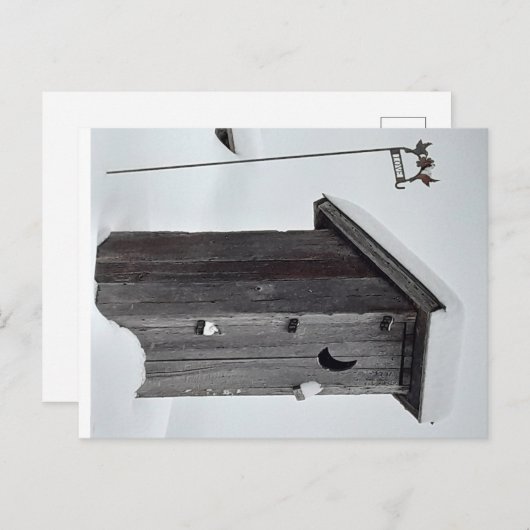 dit is een mooie winter buiten het briefkaart . (Voorkant / Achterkant)