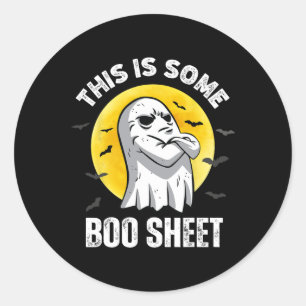 Dit is een of andere boekenblad Halloween Ghost Fu Ronde Sticker