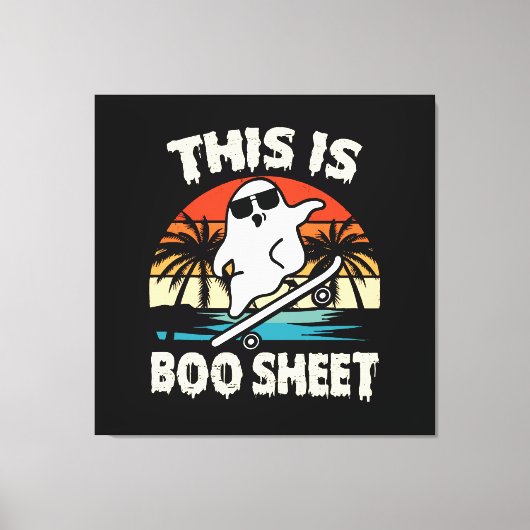 Dit is een of andere boekenblad Halloween Ghost sc Canvas Afdruk (Voorkant)