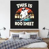 Dit is een of andere boekenblad Halloween Ghost sc Canvas Afdruk (Insitu (Slaapkamer))