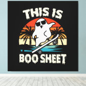 Dit is een of andere boekenblad Halloween Ghost sc Canvas Afdruk (Insitu (Houten vloer))