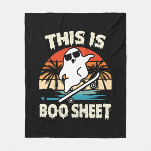 Dit is een of andere boekenblad Halloween Ghost sc Fleece Deken
