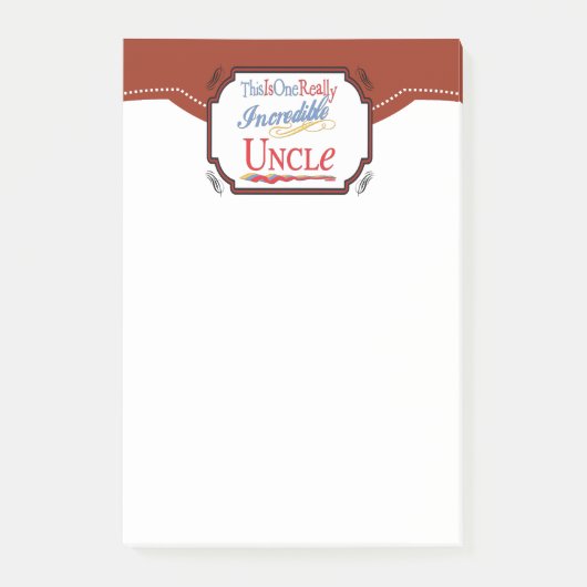 Dit is een ongelooflijk oomcadeau post-it® notes (Voorkant)