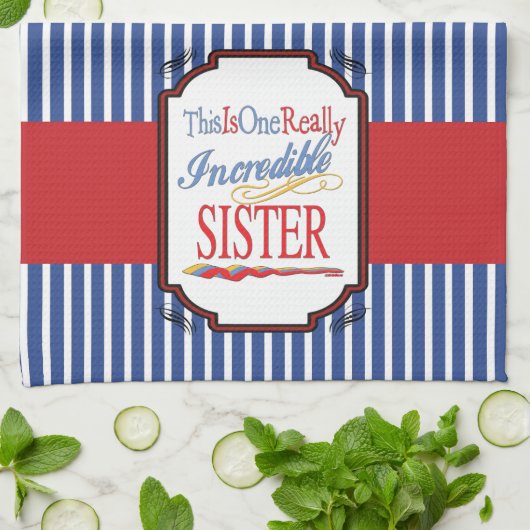 Dit is een ongelooflijk zustergeschenk theedoek (Gevouwen)