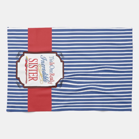 Dit is een ongelooflijk zustergeschenk theedoek (Horizontaal)