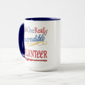 Dit is een ongelooflijke vrijwilligerscadeau mok (Voorkant links)