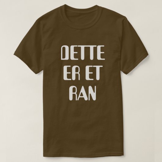 Dit is een overval in Noors bruin T-shirt (Design voorkant)