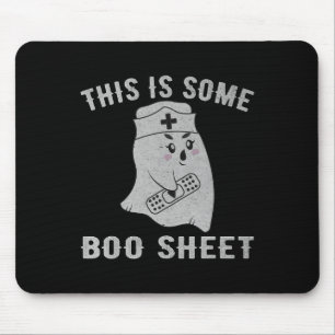Dit is een paar Boo Sheet Boo Ghost Fun Halloween Muismat
