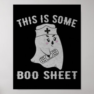 Dit is een paar Boo Sheet Boo Ghost Fun Halloween Poster