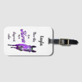 Dit is een paard van een ander kleurenPaars Bagagelabel (Voorkant (horizontaal))