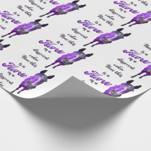 Dit is een paard van een ander kleurenPaars Cadeaupapier