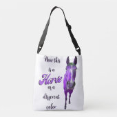 Dit is een paard van een ander kleurenPaars Crossbody Tas (Achterkant)