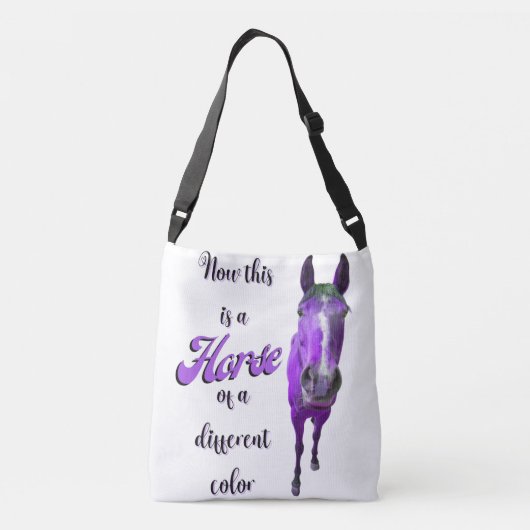 Dit is een paard van een ander kleurenPaars Crossbody Tas (Achterkant)