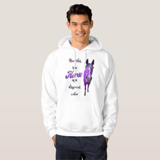 Dit is een paard van een ander kleurenPaars Hoodie (Voorkant volledig)