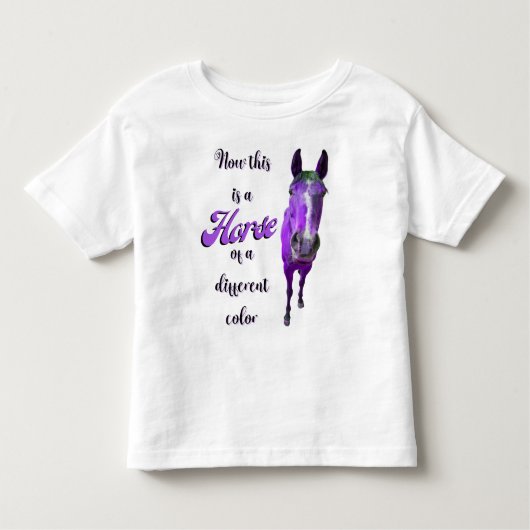Dit is een paard van een ander kleurenPaars Kinder Shirts (Voorkant)