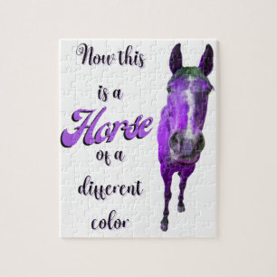 Dit is een paard van een ander kleurenPaars Legpuzzel