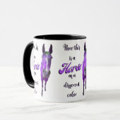 Dit is een paard van een ander kleurenPaars Mok (Voorkant links)