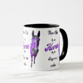 Dit is een paard van een ander kleurenPaars Mok (Voorkant rechts)