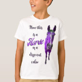 Dit is een paard van een ander kleurenPaars T-shirt (Voorkant)