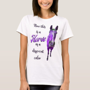 Dit is een paard van een ander kleurenPaars T-shirt