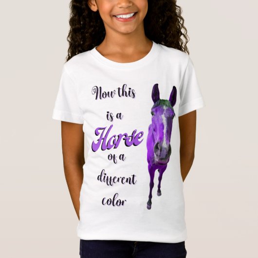 Dit is een paard van een ander kleurenPaars T-shirt (Voorkant)