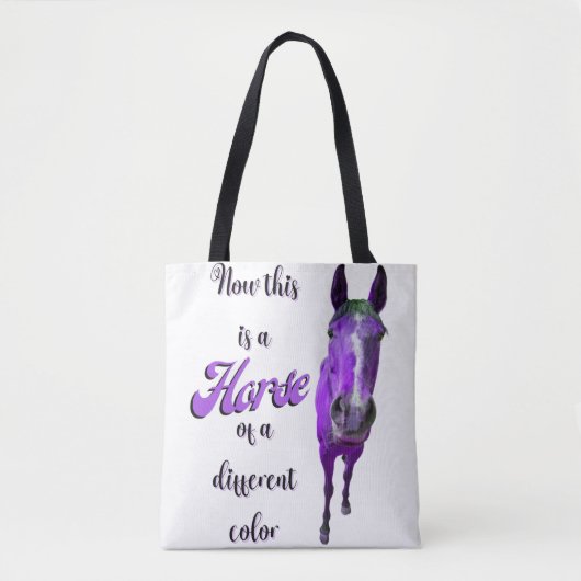 Dit is een paard van een ander kleurenPaars Tote Bag (Voorkant)
