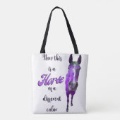 Dit is een paard van een ander kleurenPaars Tote Bag (Achterkant)