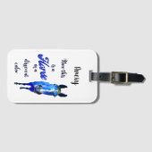 Dit is een paard van een andere kleur in blauw bagagelabel (Voorkant (horizontaal))