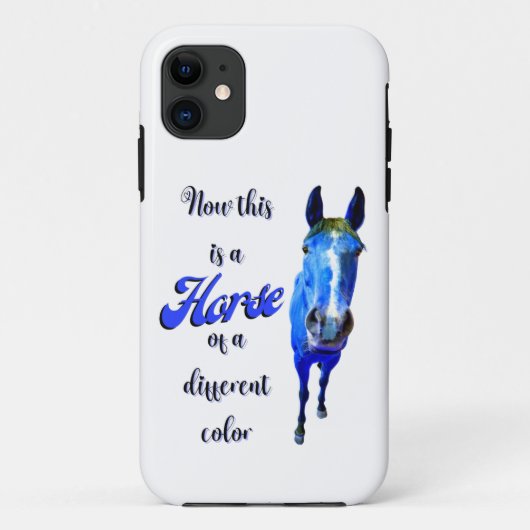 Dit is een paard van een andere kleur in blauw Case-Mate iPhone case (Achterkant)