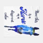 Dit is een paard van een andere kleur in blauw fleece deken (Voorkant (Horizontaal))