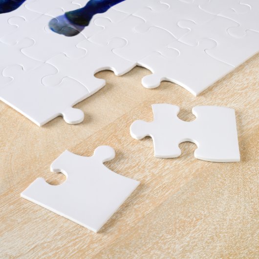 Dit is een paard van een andere kleur in blauw legpuzzel (Zijkant)