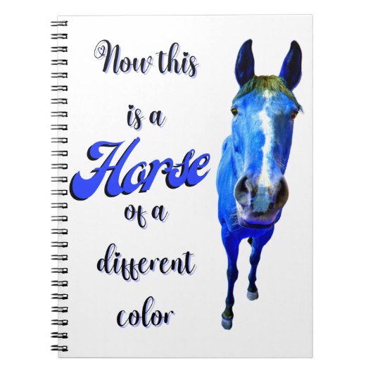 Dit is een paard van een andere kleur in blauw notitieboek (Voorkant)