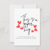 Dit is een papieren knuffel - oprechte ontbrekende RSVP kaartje (Voorkant)