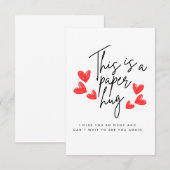 Dit is een papieren knuffel - oprechte ontbrekende RSVP kaartje (Voorkant / Achterkant)