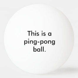 Dit is een Ping-Pong Ball - Staat de Duidelijke Hu