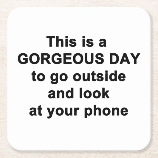 Dit is een prachtige dag kartonnen onderzetters (Voorkant)