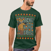Dit is een prima dog-thema grappig kerstfeest t-shirt (Voorkant)