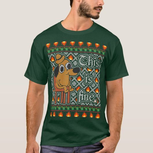 Dit is een prima dog-thema grappig kerstfeest t-shirt (Voorkant)